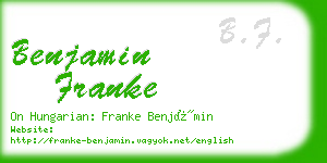 benjamin franke business card